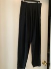 Wayne Clark 1980s Vintage Black Pleated Chiffon Crepe Pants – Size 8 — photo 2