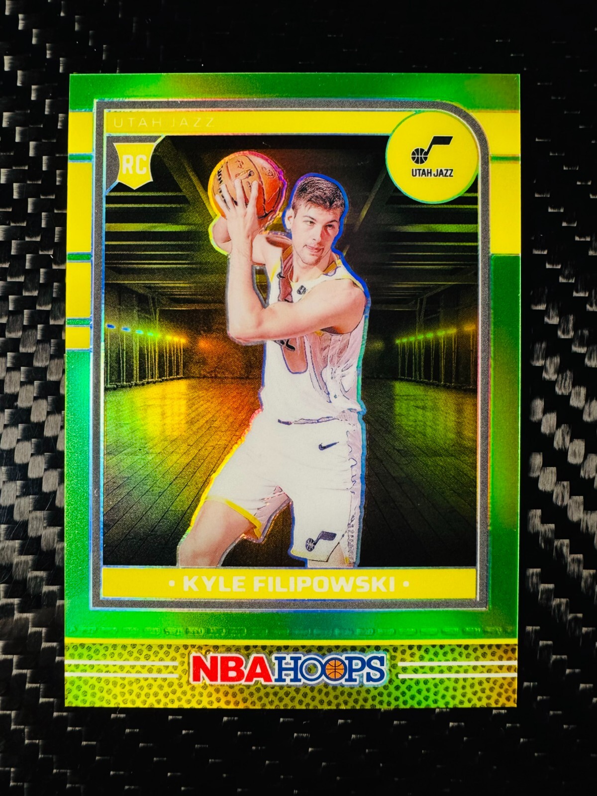 Kyle Filipowski 2024-25 Hoops Base Rookies Premium Lime Green /149 RC #262 Jazz