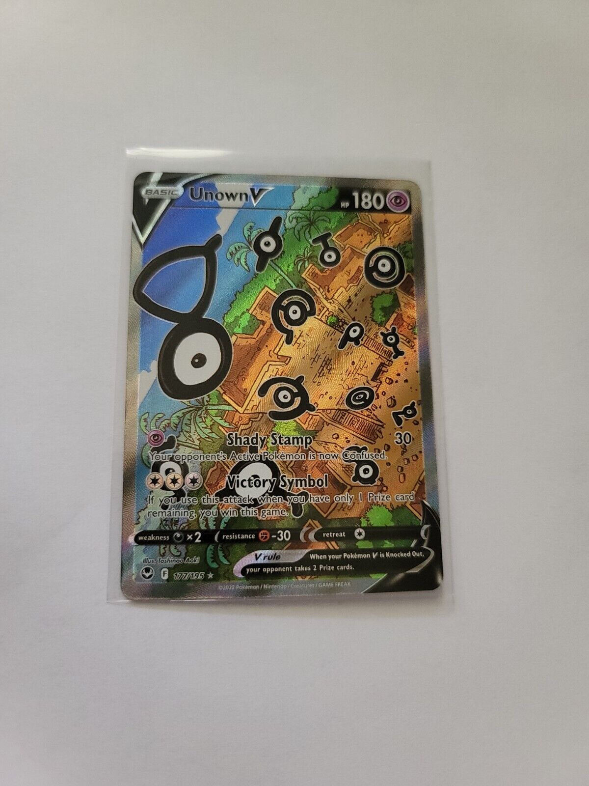 2 EVOLUTION SILVER TEMPEST POKEMON- UNOWN V 65/195 & VSTAR 66/195- NEW MINT