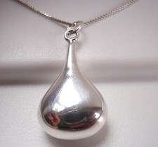 Melting Drip of Silver Necklace 925 Sterling Silver Corona Sun Jewelry