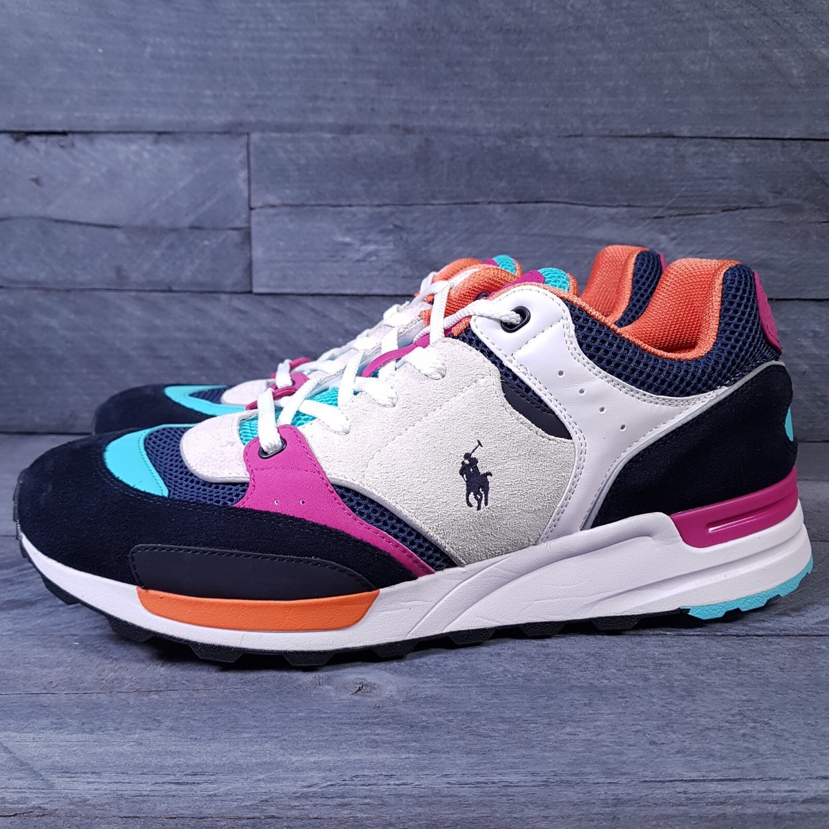 POLO RALPH LAUREN Trackster 200 Trainer Shoes Mens 13 Purple Teal