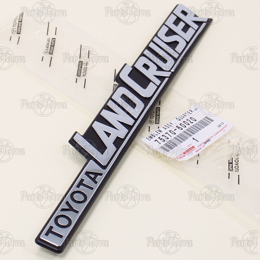 7537060020 OEM Toyota Quarter Panel Emblem “TOYOTA LAND CRUISER