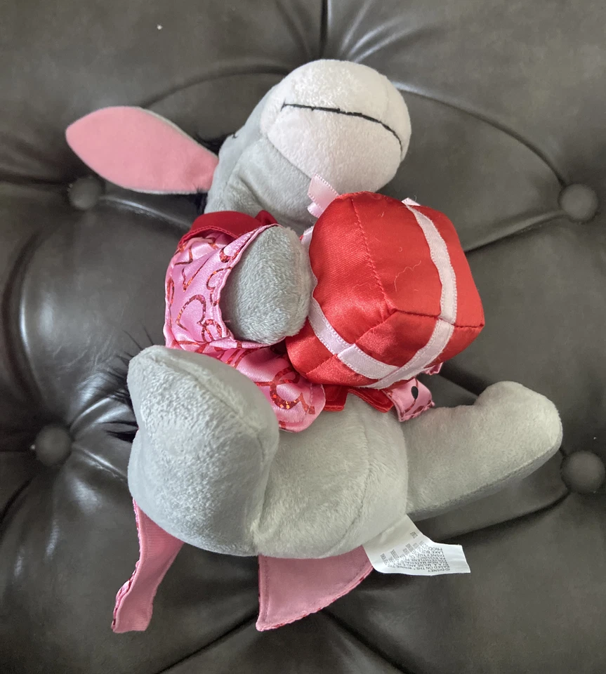 RARO Walt Disney World - Feliz Día de San Valentín 2007 Eeyore Bean Bag Peluche Foto 2 de 4