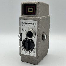 Bell  Howell - One-Nine 8mm Camera - Leather Case - Vintage - Working