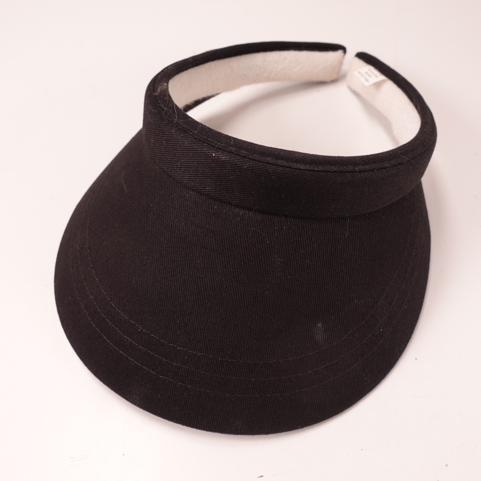 Unbranded Blank Solid Black Visor Cap Adjustable … - image 1