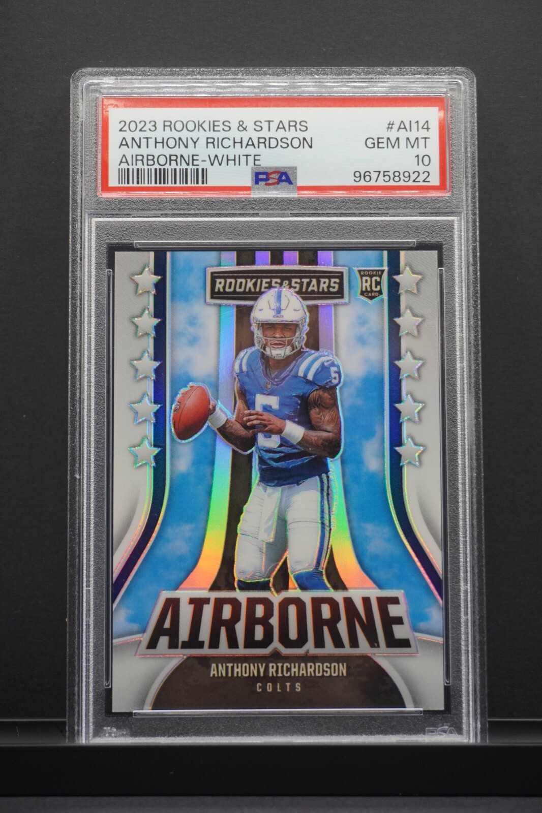 2023 Rookies & Stars - ANTHONY RICHARDSON - Airborne White /149 PSA 10 RC Colts