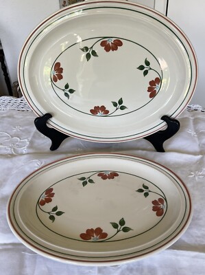 Johnson Bros- England- Table Plus Tracy -2 Oval Serving Platters 12  & 14 
