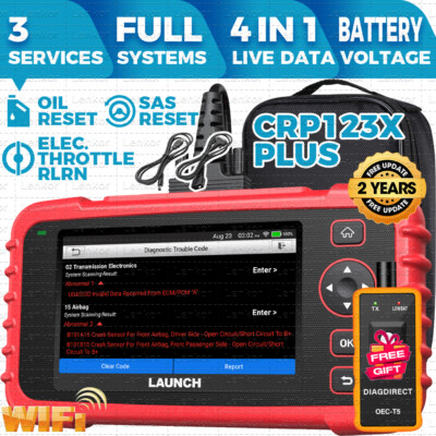2024 LAUNCH CRP123X Plus OBD2 Scanner ALL System Diagnostic Tool Oil Throttle