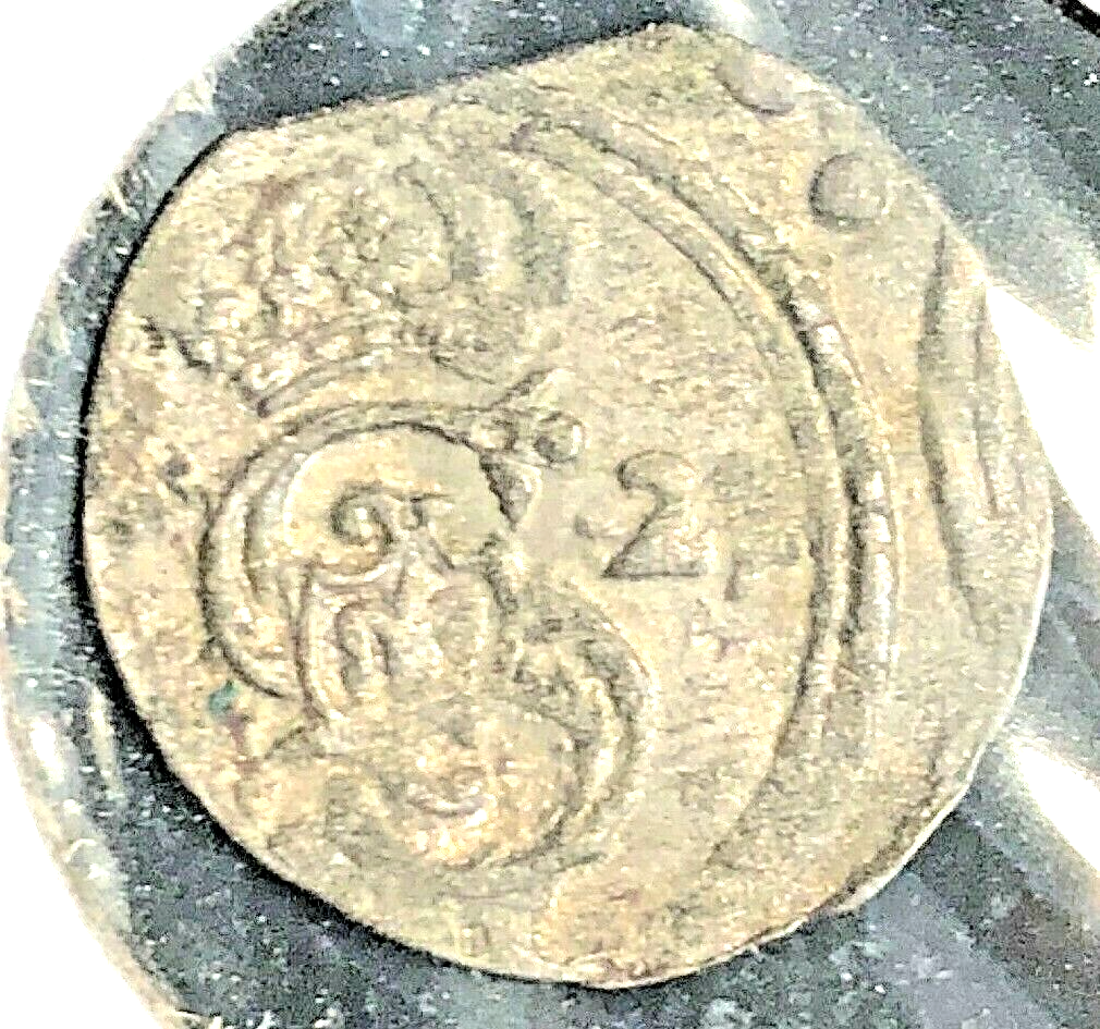 Lithuania  1621    Dividenaris  KM 153 Sigismund lll 1587-1632  offcenter strike