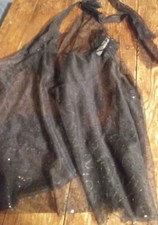 Revolution halter leotard cover dress m adult dance lace black ballet ballerina