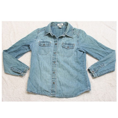 Long Sleeve Cotton Jeans Shirt 