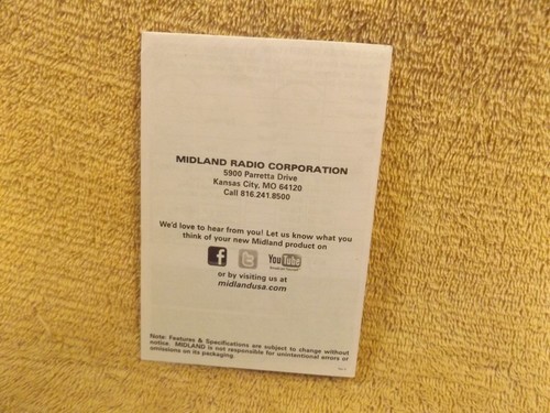 MIDLAND X-TRA TALK GMRS/FRS RADIO INSTRUKCJA OBSŁUGI - Zdjęcie 2 z 4