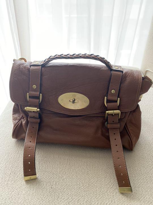 【限定セール】【 MULBERRY ALEXA  2way バッグ】 Mulberry Alexa 2way Leather Handbag Shoulder Bag Orange