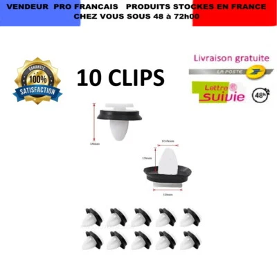 10 CLIPS PEUGEOT CITROEN FIAT Jumper Boxer Ducato BAS DE PORTE GARNITURE 856543 - Photo 1/4