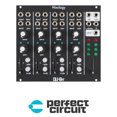 Qu-Bit Electronix Mixology Stereo Mixer (Black) EURORACK USED - PERFECT CIRCUIT