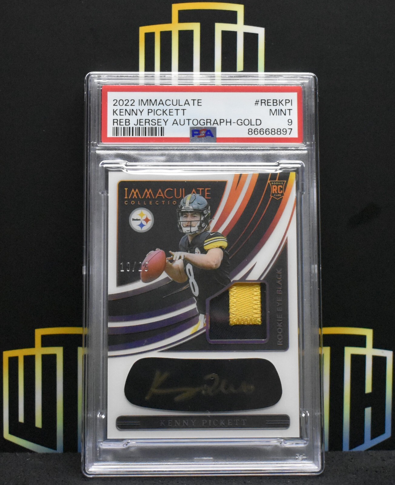 Kenny Pickett Panini Immaculate Collection Immaculate Rookie Eye Black Jersey Autographs #REBKPI Gold