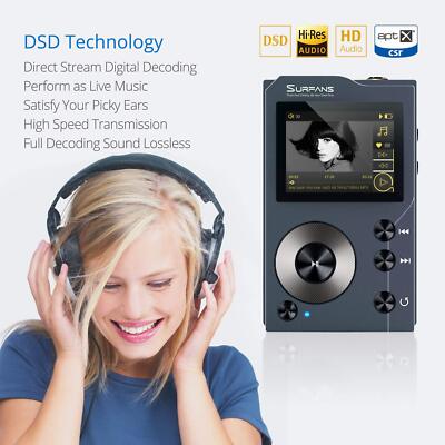 Surfans F20 HiFi MP3 Player with Bluetooth, Lossless DSD