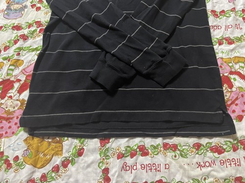 Mens Gap Black And Brown Striped 3/4 Zip Up Top. Size Large - Picture 2 of 12