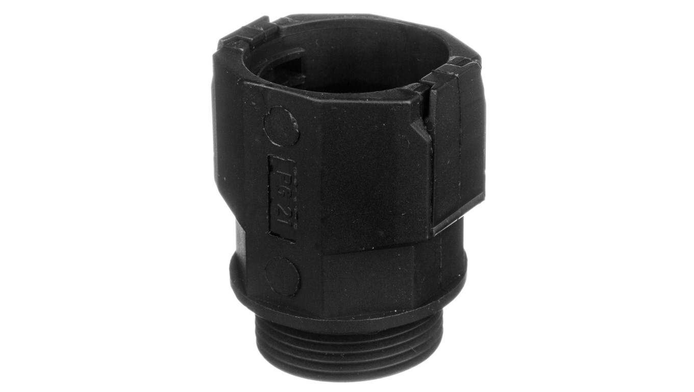 Polyamide cable gland for protective pipes PG21 IP54 black FD 21 BK E03DK /T2UK