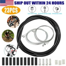 Bike Bicycle Complete Front & Rear Wire Gear Brake Cable Set for Mountain Bikes