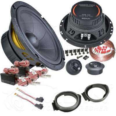 GROUND ZERO LAUTSPRECHER für OPEL ADAM ab 2012 Front Tür Vorn 2-Wege 150W #BY1G