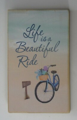 Q4 Life is beautiful ride BEACH CRUISER MAGNET Ganz retro bike