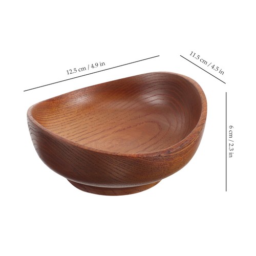Household Wooden Fruit Bowl Salad Serving Bowl Wood Salad Bowl - Picture 3 of 20