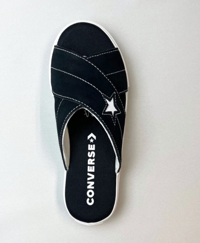 Womens Converse One Star Sandal Slip Black/Egret/White SZ