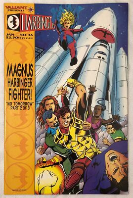 Harbinger Issue #36 Valiant January 1995 Good Condition Boarded Comic Book