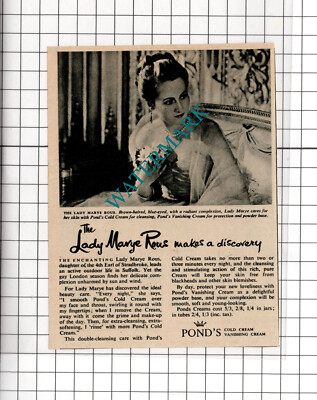 Lady Marye Rous Pond's Cream kleine Werbung - 1951 Steckling