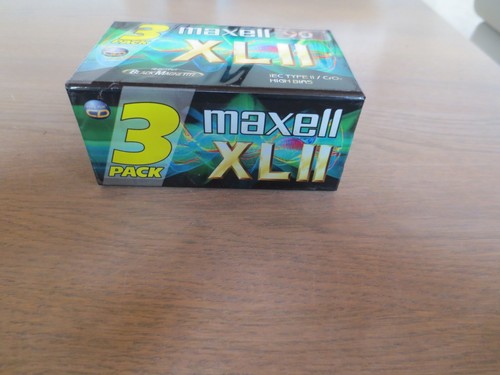 3x MAXELL XL II 90, Position HIGH CrO2, IEC TYPE II BRAND NEW SEALED - Photo 2/2
