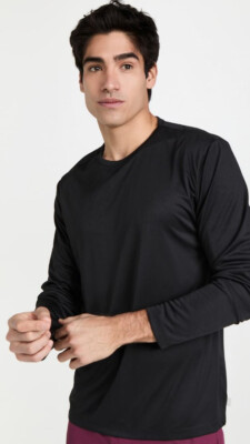 Onia Hemd Erwachsene 2XL XXL Schwarz Langärmelig Perform MTS13-01R22 Upf Herren