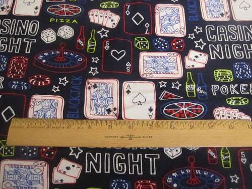 100% Cotton Super Snuggle Flannel by Jo-Ann's Casino Night Cards Dice 1yd x 42 - Picture 8 of 8