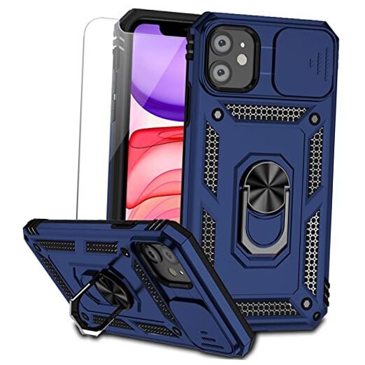 for iPhone 11 Case with Navy Blue with camera cover Military-Grade 2nd gen