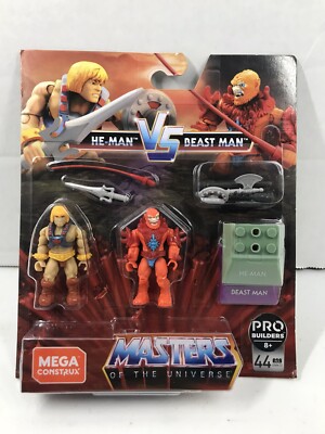 New Mega Construx Masters of the Universe He-Man Vs Beast Man Pro Builders 44pc