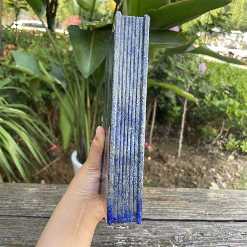 5.4LB 7.7" Natural Lapis Lazuli Book Sculpture Quartz Crystal Carving Reiki C5 - Picture 5 of 9