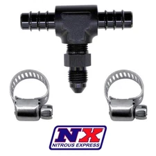 Nitrous Express NX 15235 Nitrous Fuel Line T Adapter (4AN - Dual 5/16" Barb)