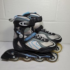 Bladerunner Pro 80 Rollerblades Mens's Size 8 Black Grey Blue 80mm Wheels