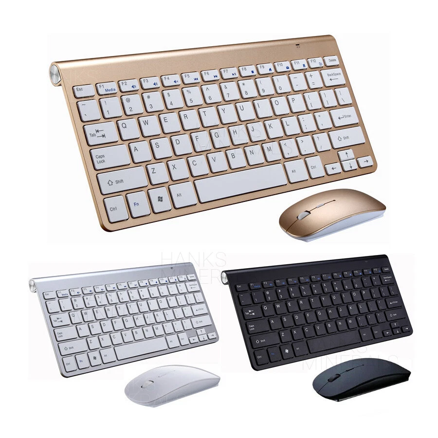 Wireless Keyboard And Mouse Set Mini 2.4G Waterproof For Mac Apple PC Computer - Image 2 of 4