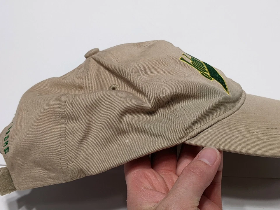 John Deere Hat, S/M Youth khaki Pre-owned text only no image nothing runs like - Image 4 of 4