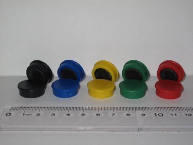 JACKDAW EXPRESS 10 x Office/Fridge/Whiteboard Magnet 7mmThick 20mm or 25mm Dia in 5 Colours