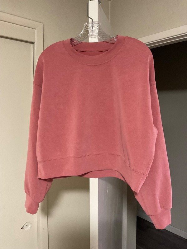 Lululemon PINK Softstreme Perfectly Oversized Crop Pullover Shirt Size 6