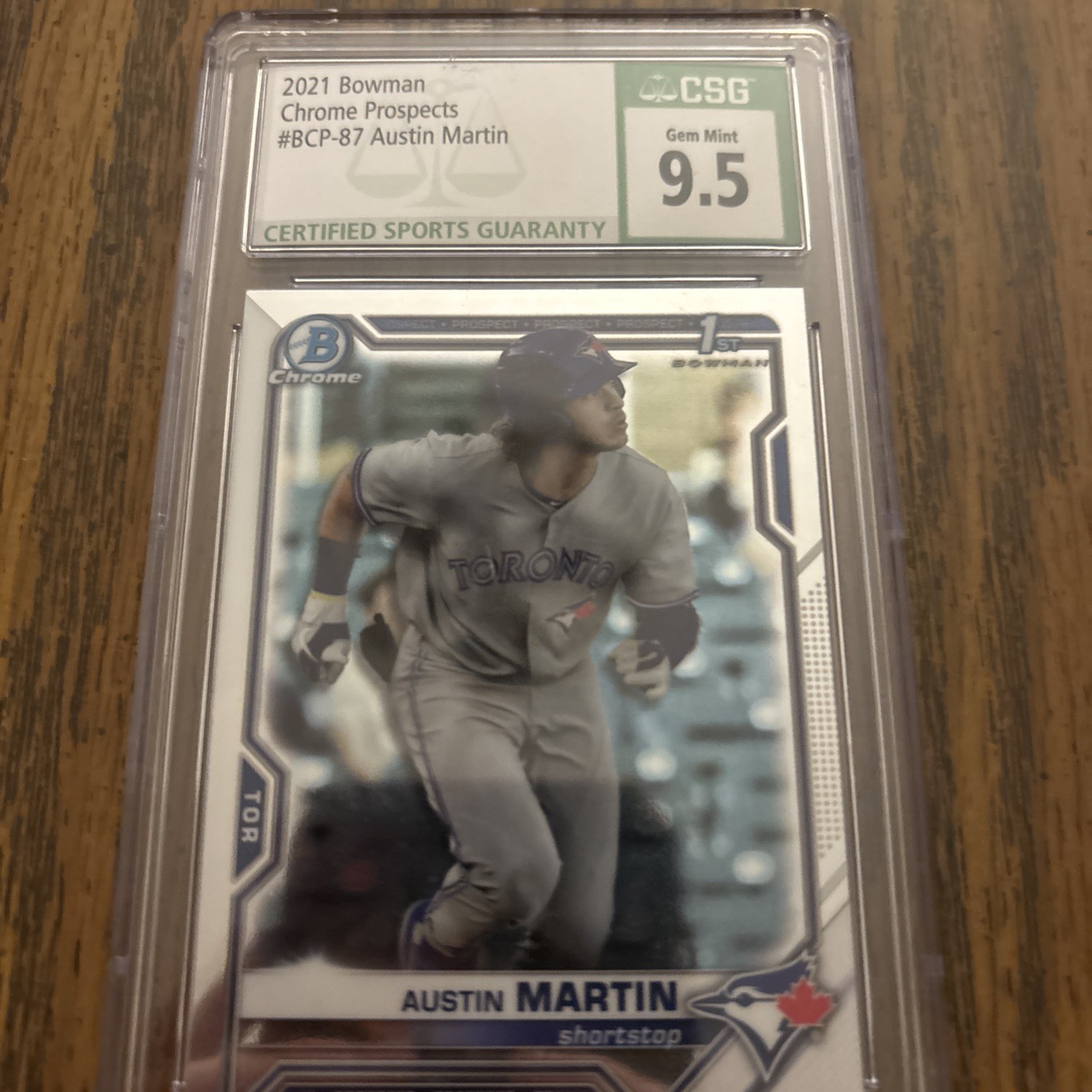 2021 Bowman - Chrome Prospects Austin Martin #BCP-87 (RC)