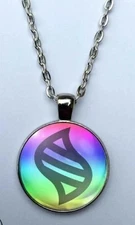 Keystone-Inspired Crystal Pendant • Fantasy Cosplay Necklace • Unisex Gamer