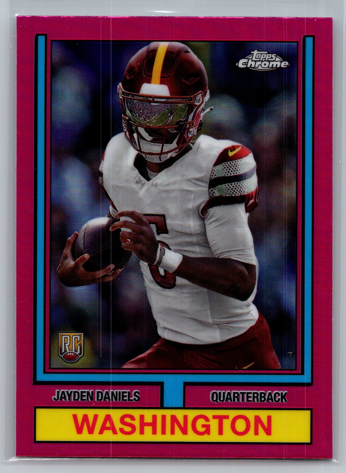 2024 Topps Chrome #74TF-2 Jayden Daniels 1974 Topps Football Pink Refractor