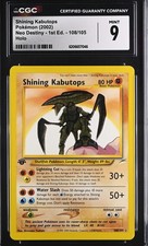 CGC 9 MINT Shining Kabutops 108/105 Neo Destiny 1st Edition Holo Pokemon Card