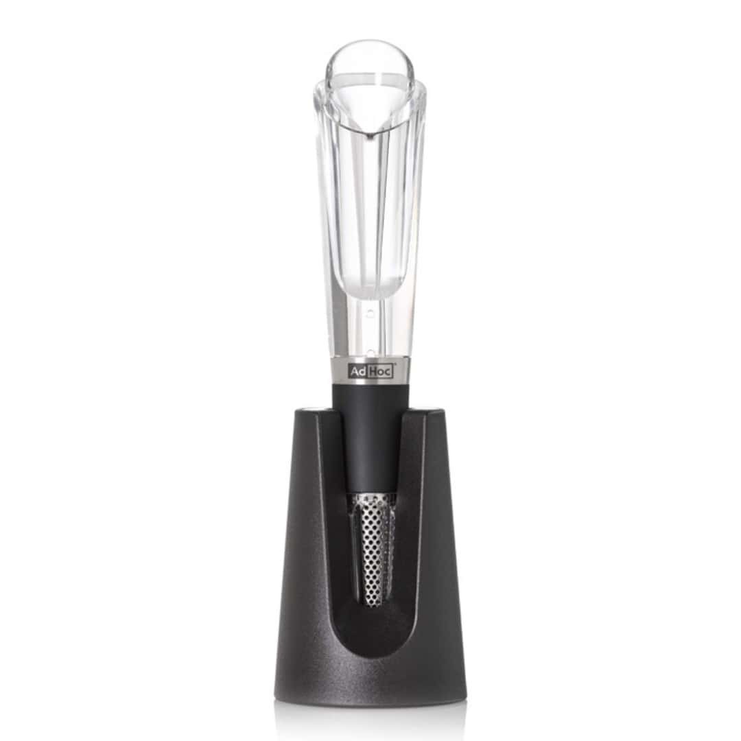 Decanting Wine Stopper Aerovin in Steel / Resin 5x17.5 cm - Adhoc