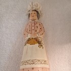 Hand Painted Folk Art Multicolor Figural Bottles Set of 4 Decorative Glass — photo 2