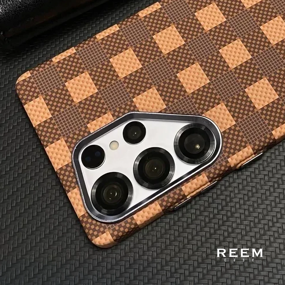 棕色芳纶纤维保护套适用于 Galaxy S25 超磁安全坚固三星 S25 S24 S23 — 第 3/4 张图片