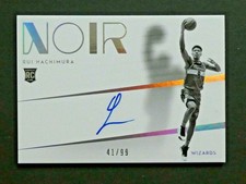 2019-20 Panini Noir Rookie RC Auto Rui Hachimura #SHS-RUI Wizards 41/99